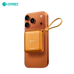 Portable Mini Magnetic Power Bank Travel Edition, 22.5W Fast-Charging Mini 3-in-1 10000mAh Wireless Charging Power Bank for iPhone