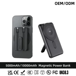 22.5W 5000mAh 10000mAh Ultra Thin Magnetic Power Bank Portable Charger Travel Mobile Phone Power Banks with Stand
