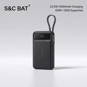 22.5W Fast Charging Power Bank with LED Display Custom Logo Portable Charger for Corporate Gifts and