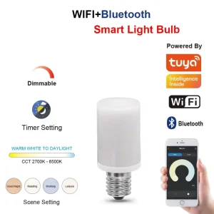 220V 6W Tuya Wi-Fi RF Smart Dimmable G9 LED Bulb with G4 Base, 2700–6500K, AC Power