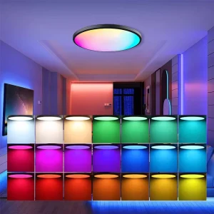 220V 85 265V 24W WiFi BT App Control Tuya Smart Ceiling Lamp RGBCCT 16 Million Colors Changing Smart Ceiling Light for Bathroom