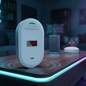 220V Wifi Smart Semiconductor Sensor CH4 Gas Detector Combustible Gas Detection for Home Kitchen Safe APP Remote Monitoring WiFi