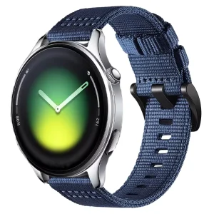 22mm Canvas Nylon Durable Comfortable Adjustable Pin Buckle Strap for Watch 5 S4 Sport S3 S2 S1 Replacement Smartwatch