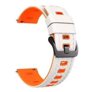 22mm Sport Silicone Watch Strap for Dual Color Wristband Replace Smart Watch Bracelet Band
