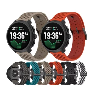 22mm Sports Charm Silicone Smartwatch Strap for SUUNTO RACE 2 & VERTICAL 5 9 OCEAN RACE S 3 Breathable Watch Band