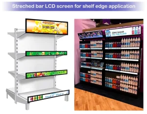 23.1in 35in 47.1in Android Shelf Edge Lcd Display Stretched Bar Lcd Screen Display For Retail Stores