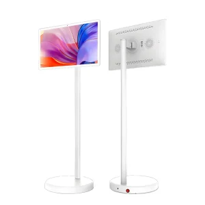 23.5 Inch 4+64G Android 13 Powered Elevator Use Interactive Touch Screen TV with All Metal Structure and Floor Stand