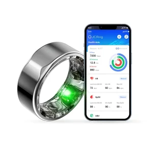 2301B Android Smart Ring for Men with Stainless Steel Construction, Fitness Tracking, Heart Rate and Sleep Monitoring, IP68 Waterproofing, CE and RoHS