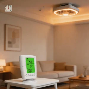230V Temperature Control Switch for Smart Home System Heating Control RF 433MHz Green Backlight Eco-Friendly
