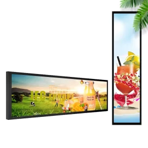 24 25 28 Inch Shelf Edge Lcd Display Android Ultra Wide High Brightness for Grocery Price Tag Promotion Screen Commercial Custom
