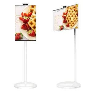24″ 27″ 32″ Portable Android 13 OS Smart Touch Screen TV Rollable LED 4GB 64GB White Rechargeable Battery Mobile Smart Screen
