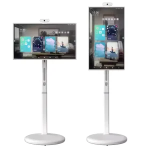 24 Inch Android Portable Smart TV with Touch Screen and Adjustable Stand Full HD LED Display for Home RV Camping and Travel