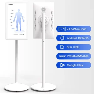 24 Inch Smart Digital Signage Display Android 15 6+128GB Movable Stand Indoor Restaurant & Hotel Supplies