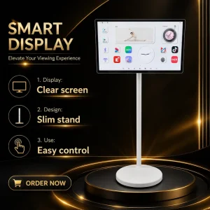 24 to 32 Inch 4K Wireless LED White Portable TV with Built In 4 7 Hour Battery 13MP Camera Mobile Android Display