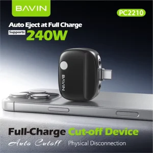 240W USB C Auto Eject Full Charge Cut-off Device Physical Disconnection AI Smart Chip Battery Protector Tablet Laptop