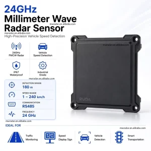 24GHz Millimeter Wave Long Range Speed Radar Module IP67 Waterproof Fixed Installation 1 240km h Non Contact Vehicle Sensor