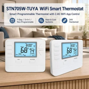 24V Air Conditioning Smart 7 Day Home Thermostat for HVAC System