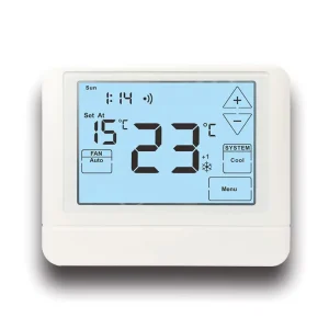 24V Touch Button Programmable AC Smart WIFI Room Thermostat for HVAC Systems