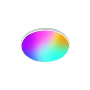 24W/36W Smart LED RGB Ceiling Light Dimmable 2700K-6500K Ultra-Thin WiFi Alexa Google APP Voice Control Power Socket