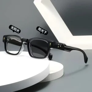 2512 European and American new smart color changing glasses for men Japanese and Korean square reading glasses