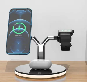New 25W Wireless Charger, 3-in-1 Magnetic Connector, for Smartphones, Magnetic Fast Charging for 14 Models