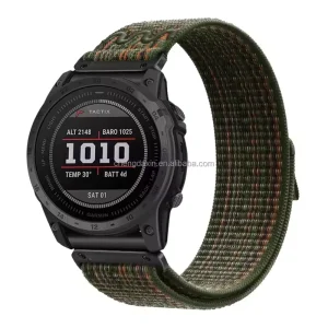 26mm 22 mm Quick Fit for Garmin Watch Strap Nylon Woven Loop Soft Bracelet for Garmin Watch Fenix 8 47mm 51mm Smart Watch Band