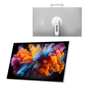 27″ ABS Touch Screen Digital Signage Monitor 6GB+128GB, Portable Smart Display TV for Education Indoor Outdoor Entertainment