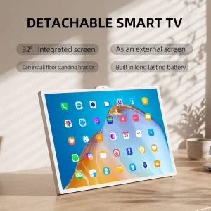 27 Inch Detachable Wireless Smart Portable TV 4-7H Battery Life 1920*1080 FHD With Build In Microphone And Camera
