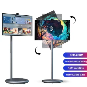 27 Inch Portable Smart TV 1080P Interactive Smart Mobile Display Screen Android 15 Portable Monitor Wireless Digital Signage
