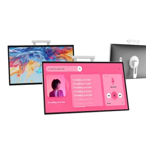 27″ Portable Android Smart Display Touch Screen HDTV LED Backlight 60Hz FHD White Built In Speaker Business Home Use