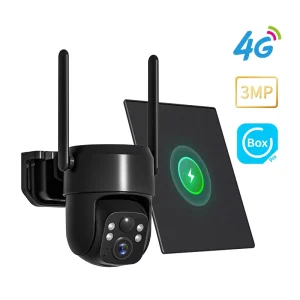 2K 4G Smart 3MP Camera Outdoor Battery Camera Solar Outdoor Camera Rohs Max 128GB Memory Card Camera