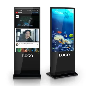 2K 4K To-tem LCD Display Smart Board Kiosk Stand for Restaurant Advertising Screen Digital Signage