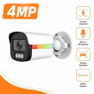 2K High Definition CMOS Camera Built In Mic 4MP 5MP Outdoor Waterproof Security Camera Human Detection Full Color NVR Seetong
