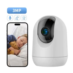 2K WiFi IP Camera for Smart Home Security 3MP App Auto Tracking Mini Wireless CCTV Camera Featuring CMOS Built-in Mic