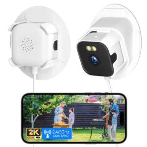 2K Window Security Camera Indoor Wired 2.4G&5G WiFi CCTV Camera Starlight Color Motion Detection Alerts for Home Safety