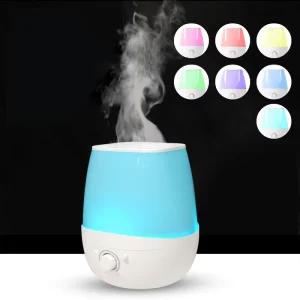 2L ABS Easy Clean Cool Mist Smart Aroma Ultrasonic Air Humidifier With 7 Colorful Led Light for Home Bedroom Baby Room