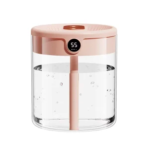 2L Smart Top Fill Air Humidifier with Double Nozzle Cool Mist Night Light and Aromatherapy for Home Bedroom Office