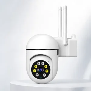 2MP 1080P Wall Mounted PTZ WiFi Security Camera Dual Light Human Detection Tracking Two Way Audio Cloud Smart CCTV