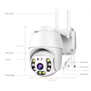 2MP Full HD Smart WiFi IP Security Camera Pan Tilt Night Vision 10x Optical Zoom Motion Detection and Recording Function