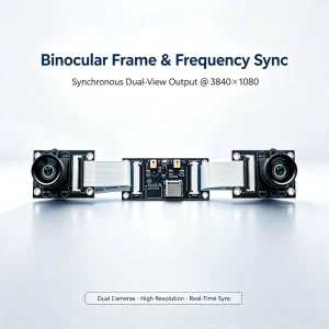 2MP Global Shutter Binocular Camera USB2.0 Frame Sync IMU Gyro for AI Machine Vision Industrial Inspection