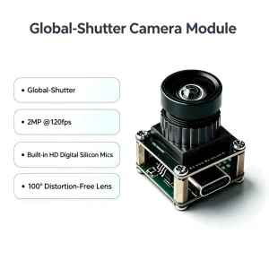 2MP Global Shutter USB Camera Module 1080P 120FPS No Motion Distortion UVC Plug Play 100°No Distortion Lens OEM ODM