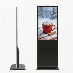 2k 4k Android Ultra Thin Floor Standing Touch Advertising Screen Totem 43 49 50 Inch Vertical LCD Advertising Machine