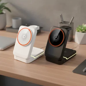 3-in-1 Foldable Magnetic Wireless Charging Stand for Multiple Devices