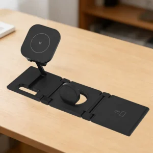3-in-1 Foldable Magnetic Wireless Charging Station for Multiple Devices