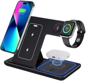 Trending: 3-in-1 Foldable Magnetic Wireless Charger for Phone, Watch, and Earbuds