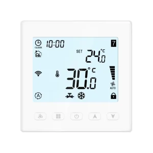 3 Fan Speed 2&4 Pipes Air Conditioner Thermostat for Fan Coil Units Thermostat with Cooling Heating Ventilation Mode Thermostat