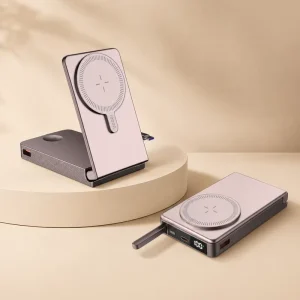 3 In 1 Charging Power Bank 10000mAh Portable Charger For Mobile Phone Smart Watch Earbuds With Foldable Magnetic Charging Stand
