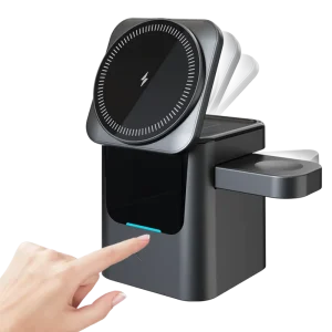 3 In 1 Wireless Charger Station 15w 3 In 1 Foldable Cube Rotating Wireless Charger Magnetic Charging Holder For IPhone