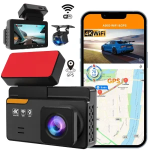 3 Inch 4K Car DVR Dash Cam Front/Rear Loop Recorder GPS WiFi Night Vision 170 Wide Angle Video Recorder Driving Safety Easy