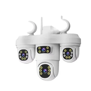 3-Screen Outdoor Camera Waterproof IP66 12MP Cloud Storage Full-Color Night Vision Wireless Surveillance Camera